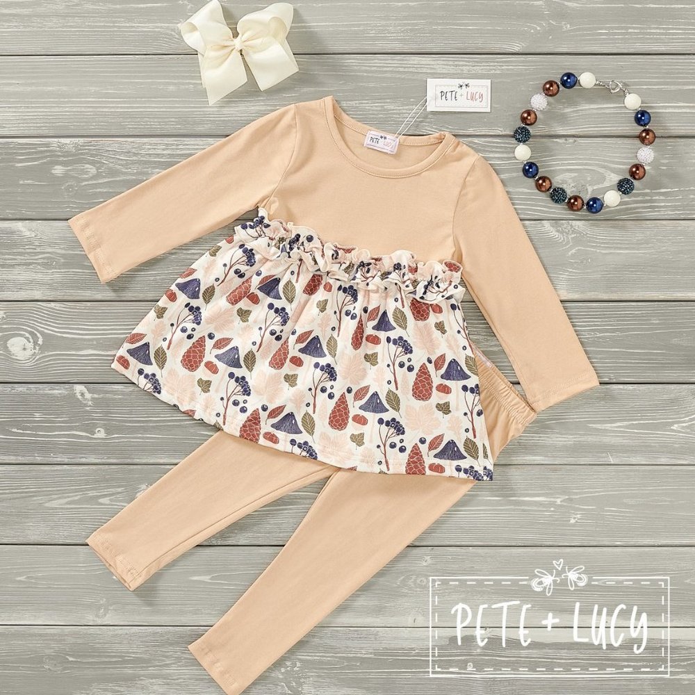 Pete + Lucy Fun in the Forest 2 piece pant set